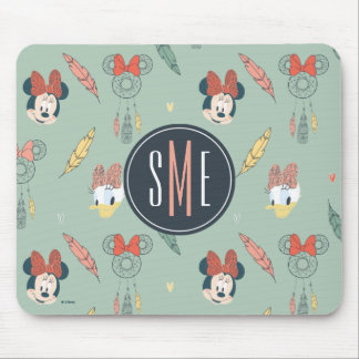 Minnie & Daisy Monogram | Dream Catcher Pattern Mouse Pad