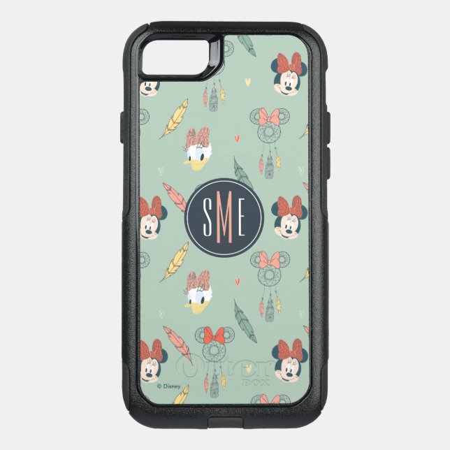 Minnie & Daisy Monogram | Dream Catcher Pattern Otterbox iPhone Case (Back)