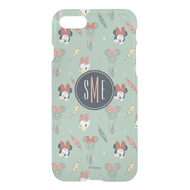 Minnie & Daisy Monogram | Dream Catcher Pattern Uncommon iPhone Case (Back)