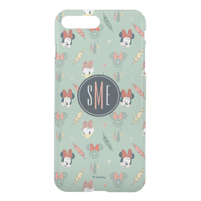 Minnie & Daisy Monogram | Dream Catcher Pattern Uncommon iPhone Case (Back)