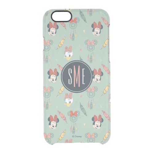 Minnie  Daisy Monogram  Dream Catcher Pattern Clear iPhone 66S Case