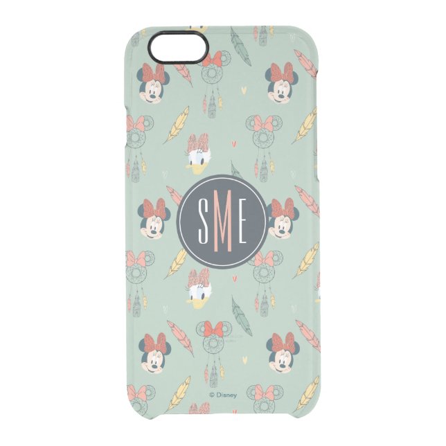 Minnie & Daisy Monogram | Dream Catcher Pattern Uncommon iPhone Case (Back)