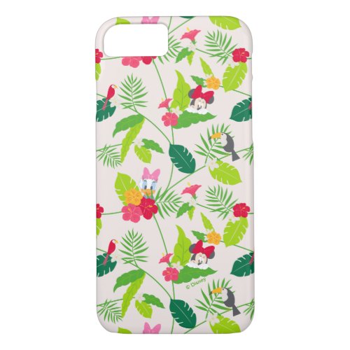 Minnie  Daisy  Tropical Pattern iPhone 87 Case