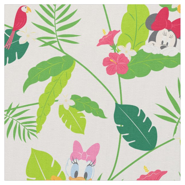 Minnie & Daisy | Tropical Pattern Monogram 2 Fabric (Close Up)