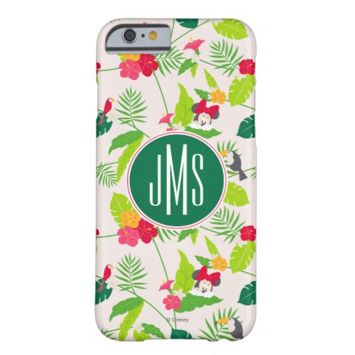 Minnie  Daisy  Tropical Pattern Monogram Barely There iPhone 6 Case