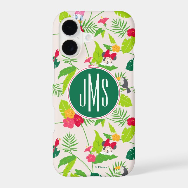Minnie & Daisy | Tropical Pattern Monogram Iphone Case (Back)