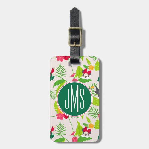 Minnie  Daisy  Tropical Pattern Monogram Luggage Tag