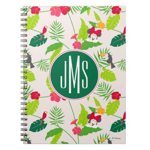 Minnie  Daisy  Tropical Pattern Monogram Notebook