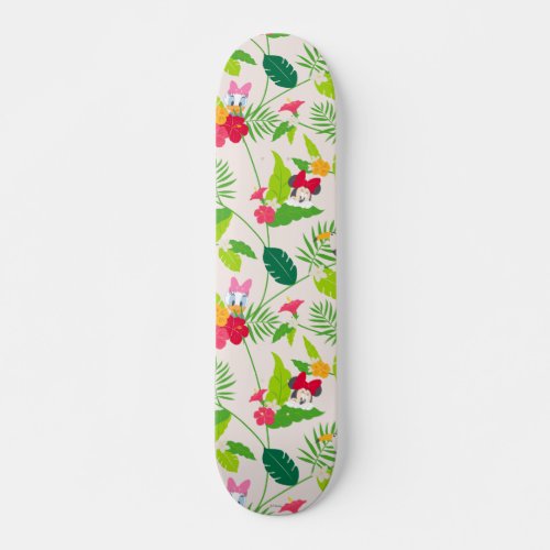 Minnie  Daisy  Tropical Pattern Skateboard