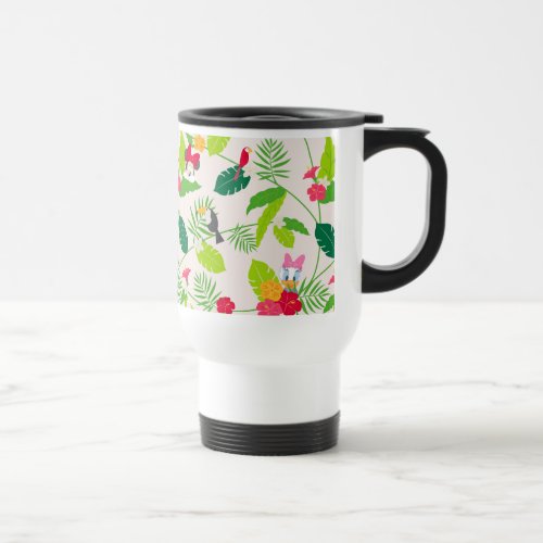 Minnie  Daisy  Tropical Pattern Travel Mug