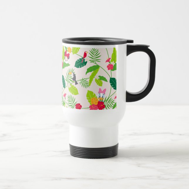 Minnie & Daisy | Tropical Pattern Travel Mug (Right)