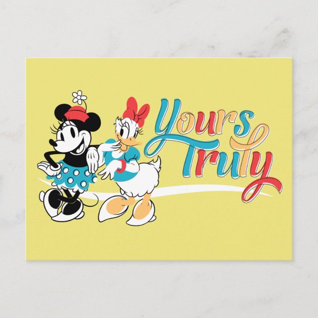 Minnie & Daisy - Yours Truly Postcard (Front)