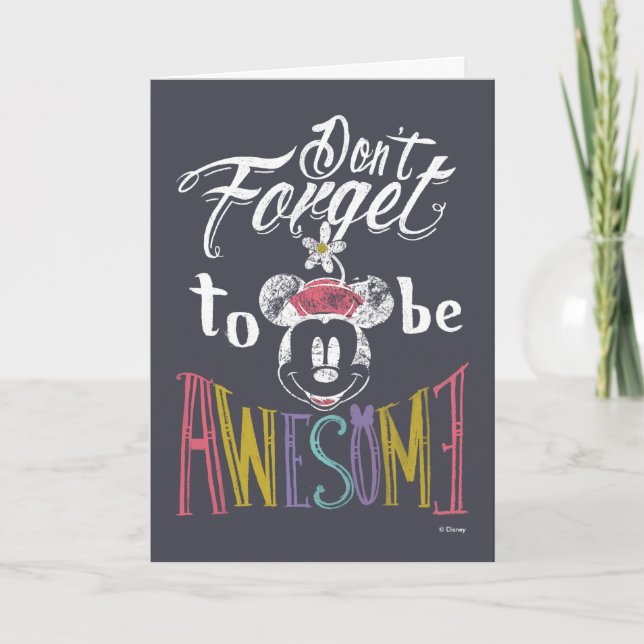 Minnie | Don't Forget To Be Awesome Card (Front)