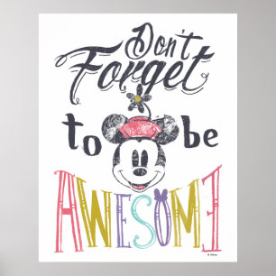Minnie   Don't Forget To Be Awesome Poster