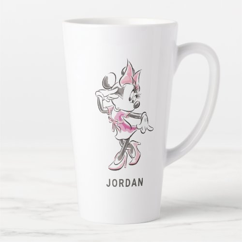 Minnie  Elegant Pose Watercolor 2 Latte Mug