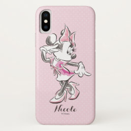 Minnie | Elegant Pose Watercolor iPhone X Case