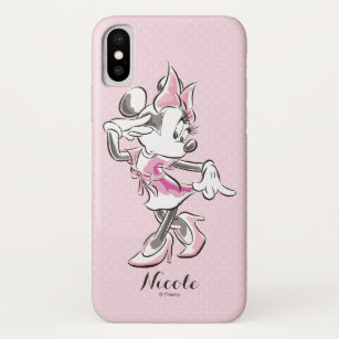 Minnie   Elegant Pose Watercolor iPhone X Case