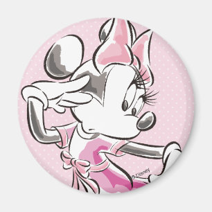 Minnie Elegant Pose Watercolor Magnet