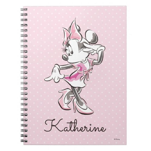 Minnie  Elegant Pose Watercolor Notebook