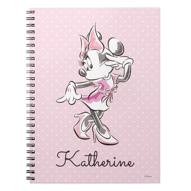 Minnie | Elegant Pose Watercolor Notebook (Front)