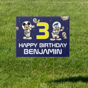 Minnie & Friends Outer Space Birthday Sign