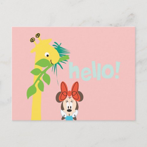 Minnie  Giraffe _ Hello Postcard