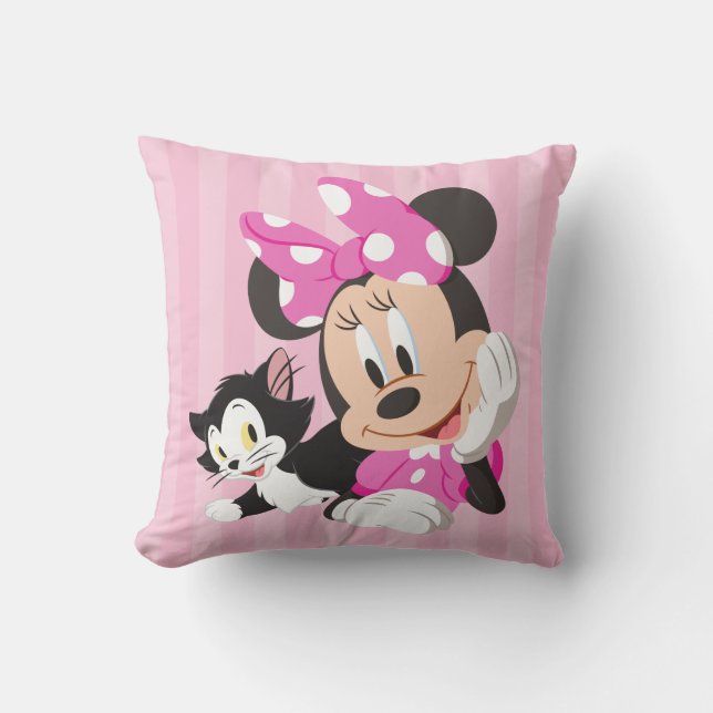 Minnie | Girls can do Anything Throw Pillow (Front)