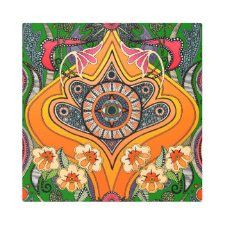 MINNIE green metal print