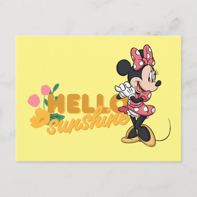 Minnie - Hello Sunshine Postcard (Front)