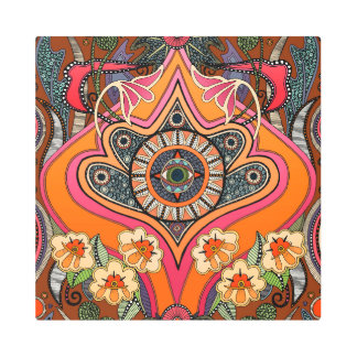 MINNIE henna metal print