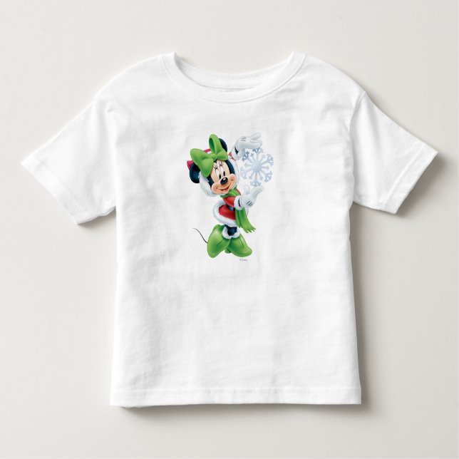Minnie Holding Snowflake Toddler T-shirt (Front)