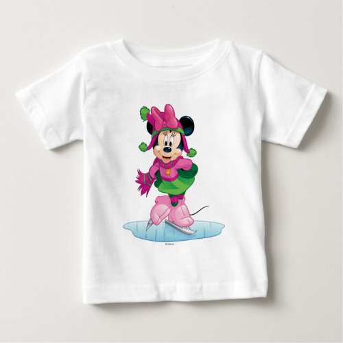 Minnie Ice Skating Baby T_Shirt