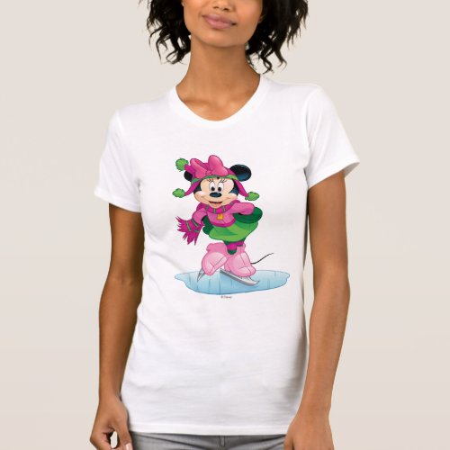 Minnie Ice Skating T_Shirt