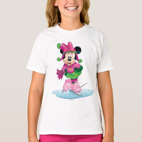 Minnie Ice Skating T_Shirt