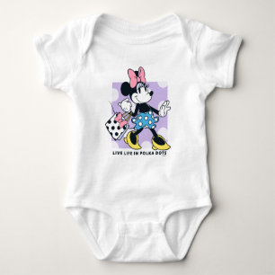 Minnie Live Life in Polka Dots Baby Bodysuit