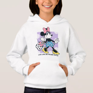 Minnie Live Life in Polka Dots Hoodie