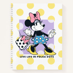 Minnie Live Life in Polka Dots Notebook