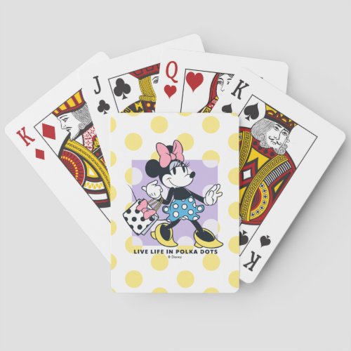 Minnie Live Life in Polka Dots Poker Cards