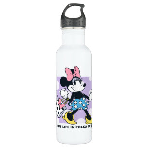 Minnie Live Life in Polka Dots Stainless Steel Water Bottle