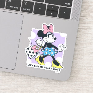 Minnie Live Life in Polka Dots Sticker