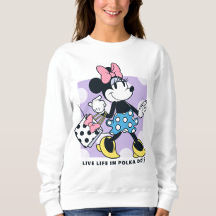 Minnie Live Life in Polka Dots Sweatshirt