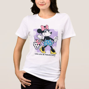 Minnie Live Life in Polka Dots Tri-Blend Shirt