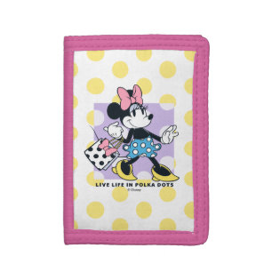 Minnie Live Life in Polka Dots Tri-fold Wallet