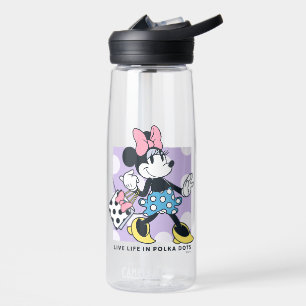 Minnie Live Life in Polka Dots Water Bottle
