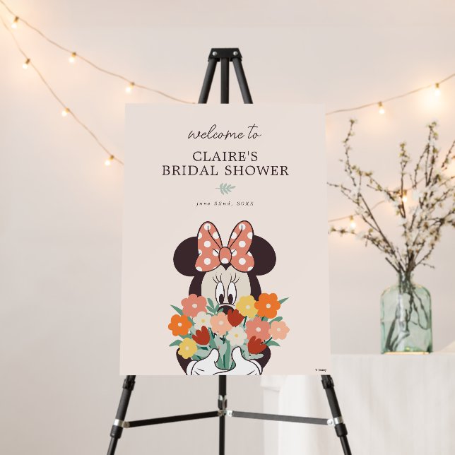 Minnie Love is in Bloom Bridal Shower Welcome Foam Board (In Situ (Stand))