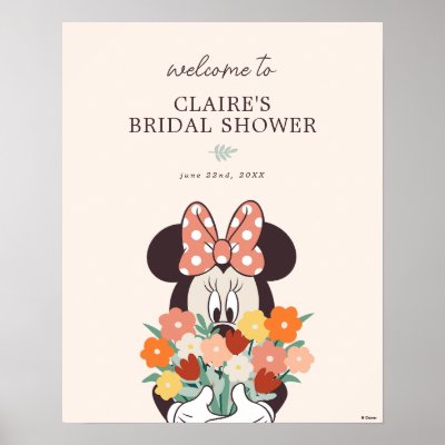 Minnie Love is in Bloom Bridal Shower Welcome Poster