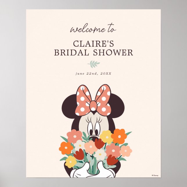 Minnie Love is in Bloom Bridal Shower Welcome Poster (Front)