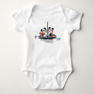 Minnie & Mickey Mouse Riding on a Ski Lift Baby Bodysuit