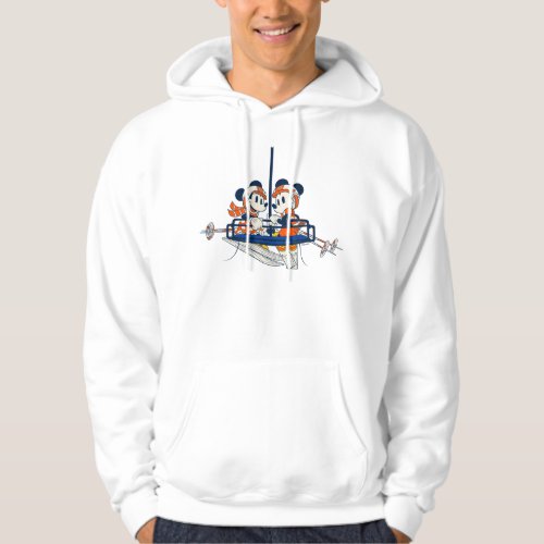 Minnie  Mickey Mouse Riding on a Ski Lift Hoodie