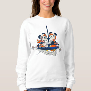 Minnie & Mickey Mouse Riding on a Ski Lift Sweatshirt